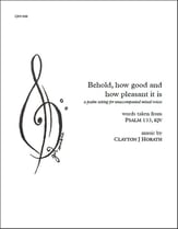 Behold, how good and how pleasant it is SATB choral sheet music cover